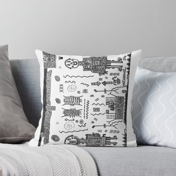Item preview, Intricate Black and White Symbolic Pattern Drawing designed and sold by Nathanael's Art.