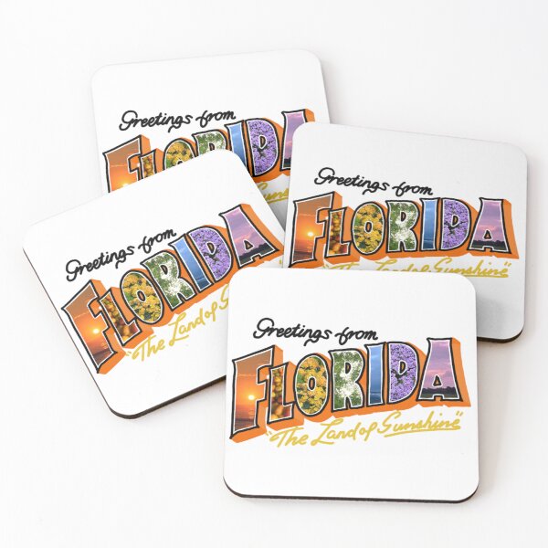 Item preview, Greetings from FLORIDA (in orange and rainbow) designed and sold by lukeferd.