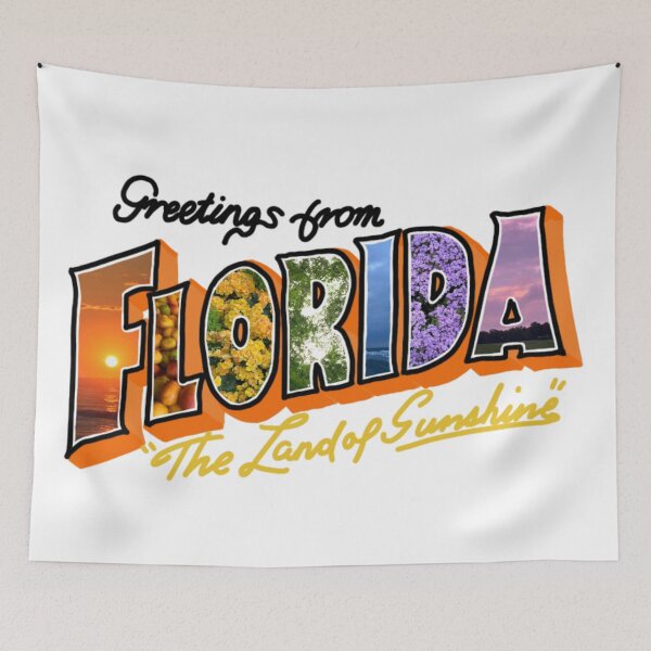 Item preview, Greetings from FLORIDA (in orange and rainbow) designed and sold by lukeferd.