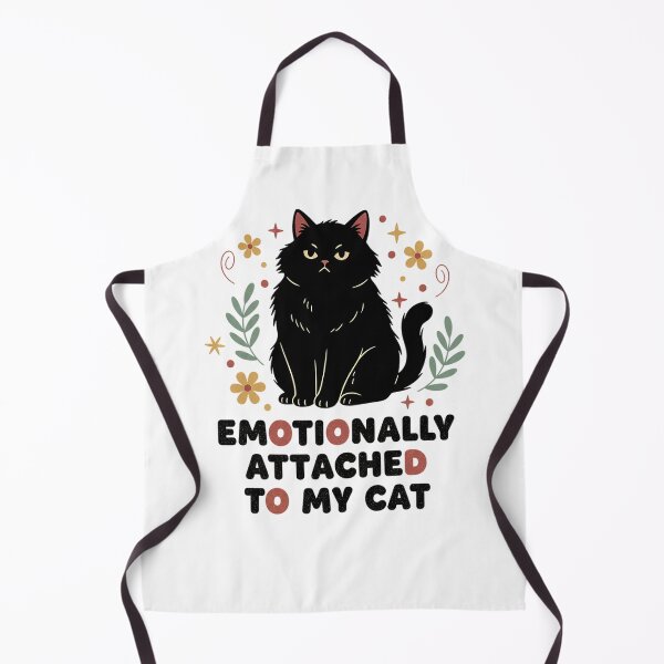 Item preview, Emotionally Attached To My Cat Cute Black Cat Colorful Typography Design designed and sold by cannsuh.