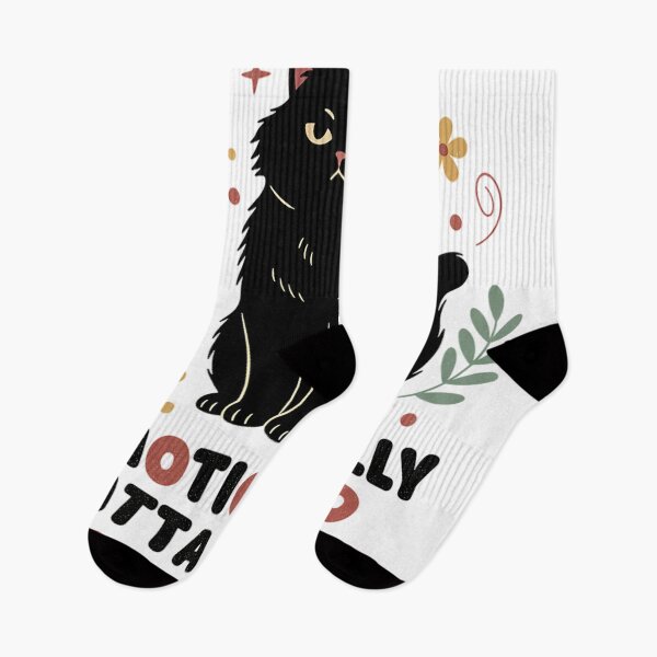 Item preview, Emotionally Attached To My Cat Cute Black Cat Colorful Typography Design designed and sold by cannsuh.
