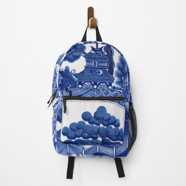 Item preview, Blue Willow Chinoiserie Pagoda Garden Platter designed and sold by Fani*.