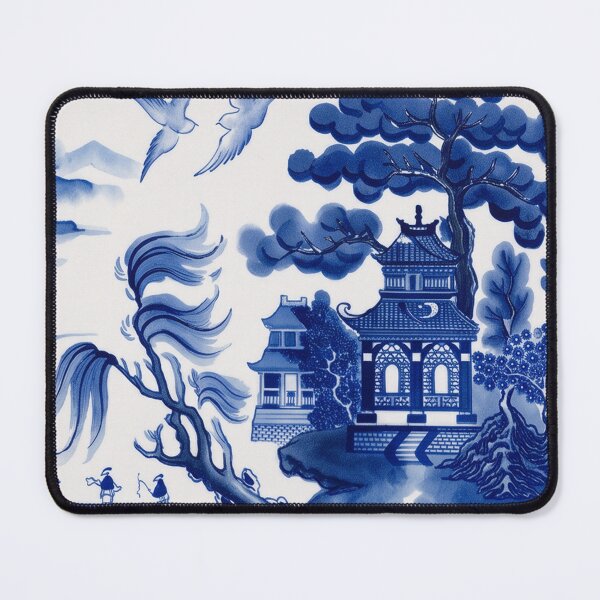 Item preview, Blue Willow Chinoiserie Pagoda Garden Platter designed and sold by Fani*.