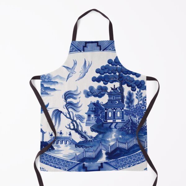 Item preview, Blue Willow Chinoiserie Pagoda Garden Platter designed and sold by Fani*.