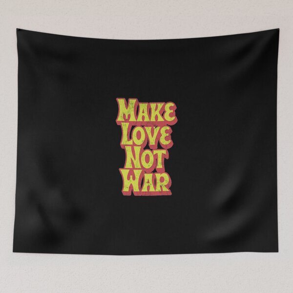 Item preview, Retro Seventies Peace Slogan Make Love Typography designed and sold by BrielleKreiger.