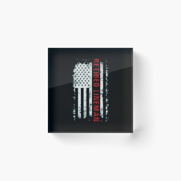 Item preview, Patriotic Distressed Flag Retired Lineman Service Graphic designed and sold by BrielleKreiger.