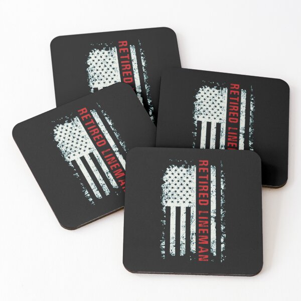 Item preview, Patriotic Distressed Flag Retired Lineman Service Graphic designed and sold by BrielleKreiger.