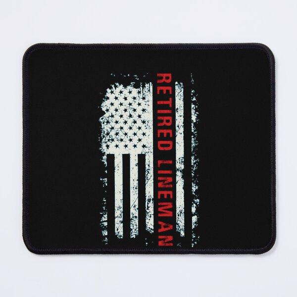 Item preview, Patriotic Distressed Flag Retired Lineman Service Graphic designed and sold by BrielleKreiger.