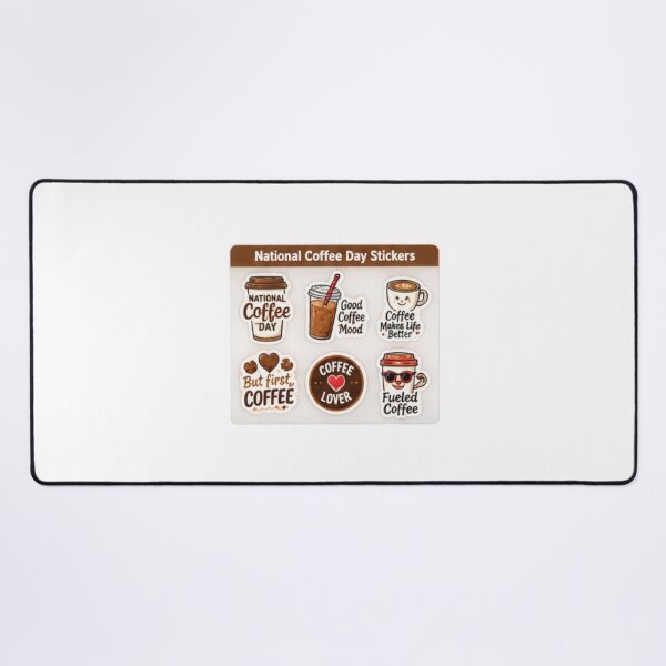Item preview, National Coffee Day Coffee Lover Cozy Illustration designed and sold by LearnFunStore.