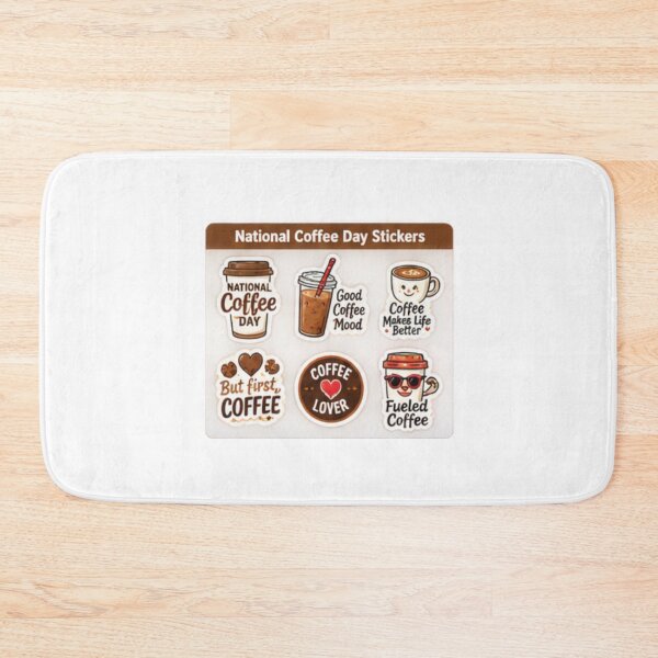 Item preview, National Coffee Day Coffee Lover Cozy Illustration designed and sold by LearnFunStore.
