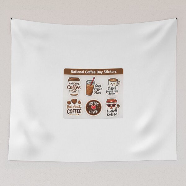 Item preview, National Coffee Day Coffee Lover Cozy Illustration designed and sold by LearnFunStore.