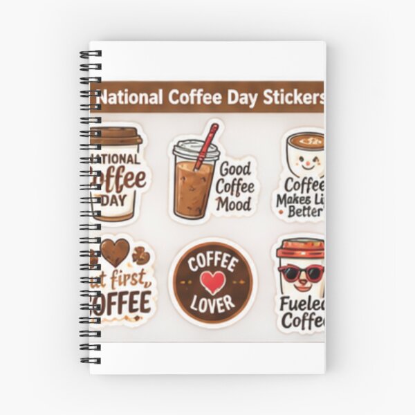 Item preview, National Coffee Day Coffee Lover Cozy Illustration designed and sold by LearnFunStore.