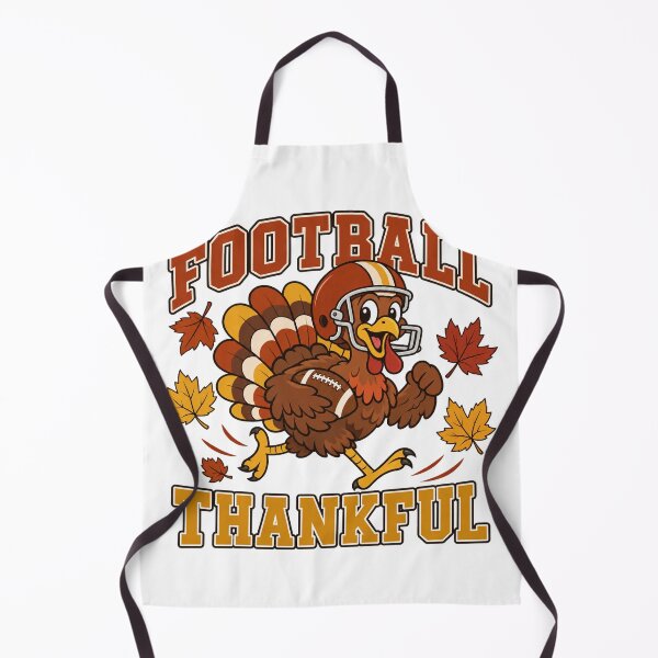 Artikelvorschau, Thankful Football Turkey with Helmet and Autumn Leaves entworfen und verkauft von skyartdesign.