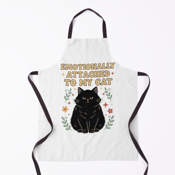 Item preview, Emotionally Attached To My Cat Retro Groovy Black Cat Design designed and sold by cannsuh.