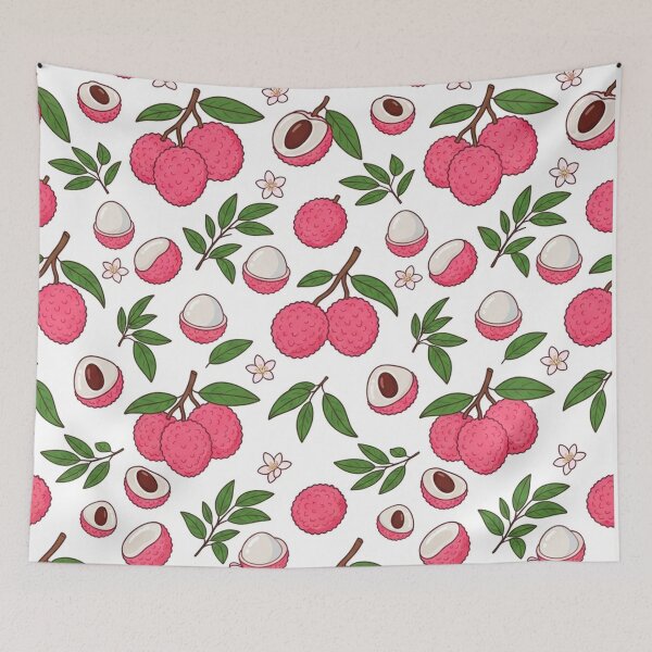 Item preview, Fresh Lychee Fruit Botanical Pattern Illustration designed and sold by Owcomm.