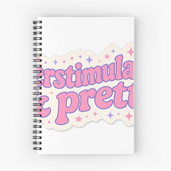 Item preview, Overstimulated & Pretty - Groovy Retro Text Sticker designed and sold by AviWear.