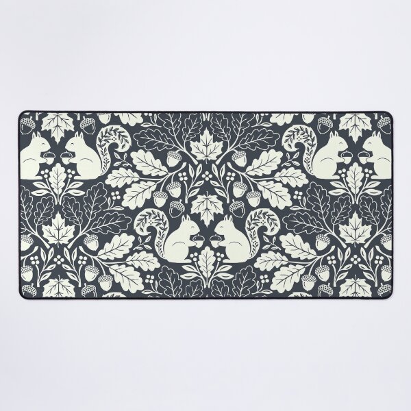 Item preview, Squirrels and autumn oak leaves on gray designed and sold by Jennifer Ladd.