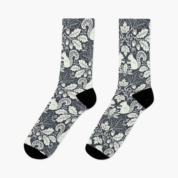 Item preview, Squirrels and autumn oak leaves on gray designed and sold by Jennifer Ladd.