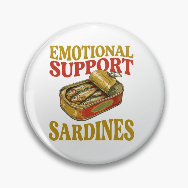 Item preview, Emotional Support Sardines - Vintage Tinned Fish Art designed and sold by CampusClother.