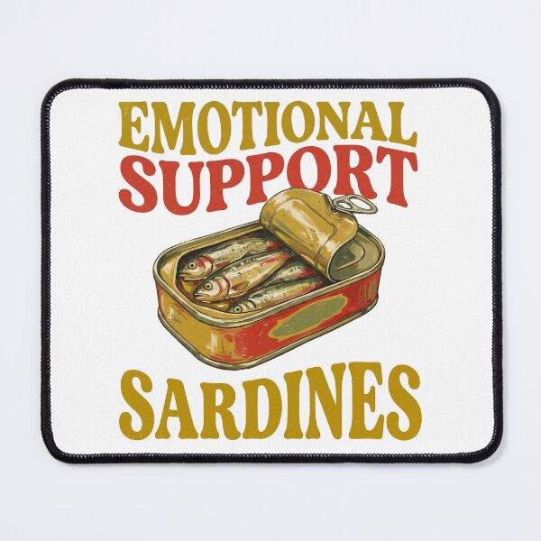 Item preview, Emotional Support Sardines - Vintage Tinned Fish Art designed and sold by CampusClother.