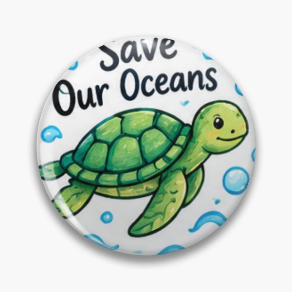 Item preview, Save Our Oceans Cute Sea Turtle Ocean Conservation designed and sold by LearnFunStore.
