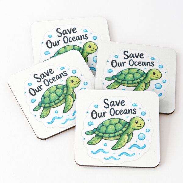 Item preview, Save Our Oceans Cute Sea Turtle Ocean Conservation designed and sold by LearnFunStore.