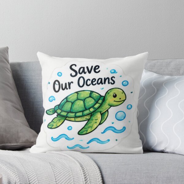 Item preview, Save Our Oceans Cute Sea Turtle Ocean Conservation designed and sold by LearnFunStore.