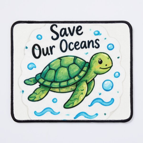 Item preview, Save Our Oceans Cute Sea Turtle Ocean Conservation designed and sold by LearnFunStore.