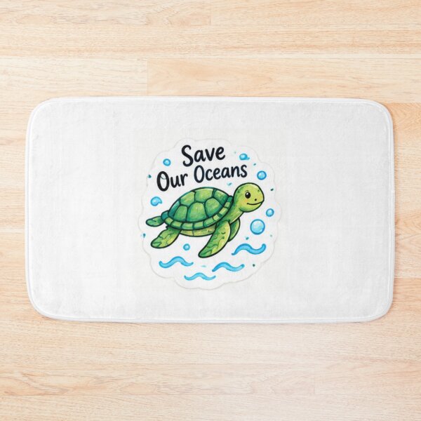 Item preview, Save Our Oceans Cute Sea Turtle Ocean Conservation designed and sold by LearnFunStore.