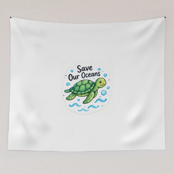 Item preview, Save Our Oceans Cute Sea Turtle Ocean Conservation designed and sold by LearnFunStore.