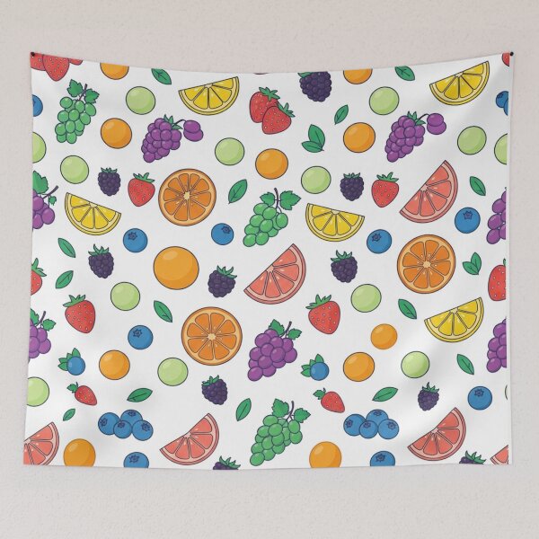 Item preview, Colorful Summer Fruits Pattern Illustration designed and sold by Owcomm.