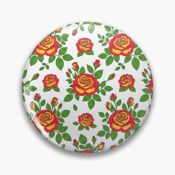 Item preview, Red Yellow Rose Floral Pattern Illustration designed and sold by Owcomm.