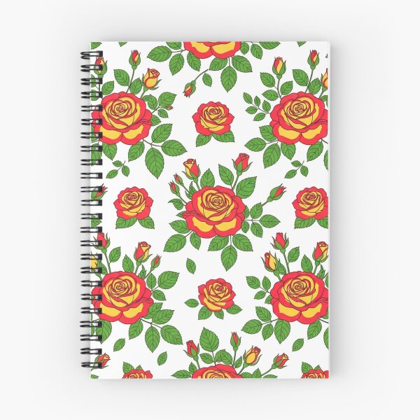 Item preview, Red Yellow Rose Floral Pattern Illustration designed and sold by Owcomm.