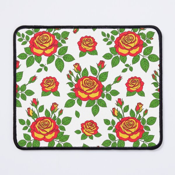 Item preview, Red Yellow Rose Floral Pattern Illustration designed and sold by Owcomm.