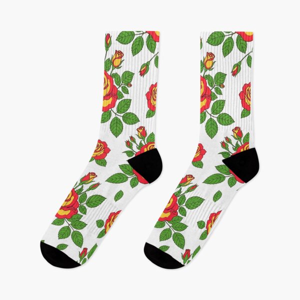 Item preview, Red Yellow Rose Floral Pattern Illustration designed and sold by Owcomm.