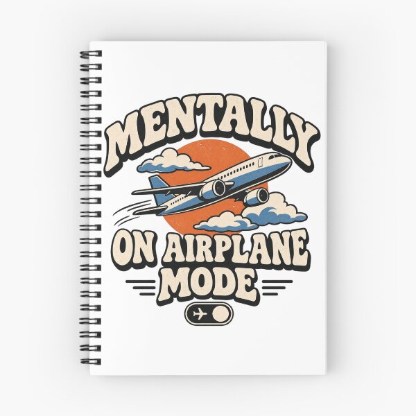 Item preview, Mentally On Airplane Mode – Funny Travel & Introvert Airplane designed and sold by Greta Lobodzinska.
