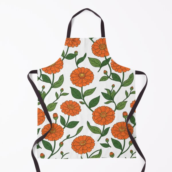 Item preview, Vibrant Orange Floral Botanical Repeat Pattern    designed and sold by Owcomm.