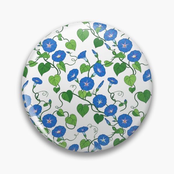 Item preview, Blue Morning Glory Floral Pattern Illustration designed and sold by Owcomm.