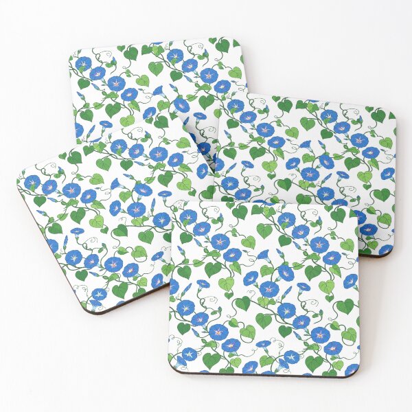 Item preview, Blue Morning Glory Floral Pattern Illustration designed and sold by Owcomm.