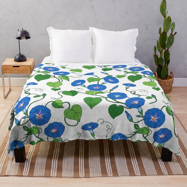 Item preview, Blue Morning Glory Floral Pattern Illustration designed and sold by Owcomm.