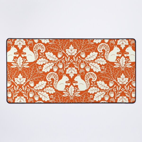 Item preview, Squirrels and autumn oak leaves on orange designed and sold by Jennifer Ladd.