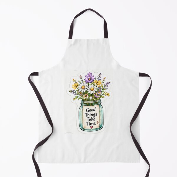 Item preview, Good Things Take Time Floral Inspirational Quote designed and sold by LearnFunStore.