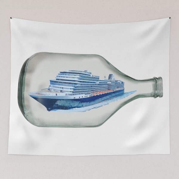 Item preview, Cruise Ship In A Bottle designed and sold by Mischief and Musings.