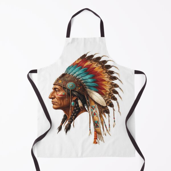 Item preview, Vintage Native American Chief Tribal Headdress Art designed and sold by VISIONSTURME.