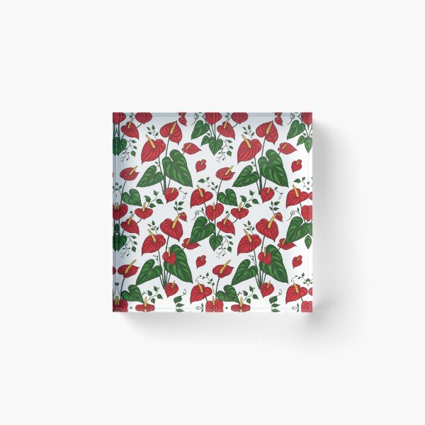 Item preview, Vibrant Red Anthurium Floral Pattern Illustration designed and sold by Owcomm.