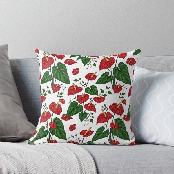 Item preview, Vibrant Red Anthurium Floral Pattern Illustration designed and sold by Owcomm.