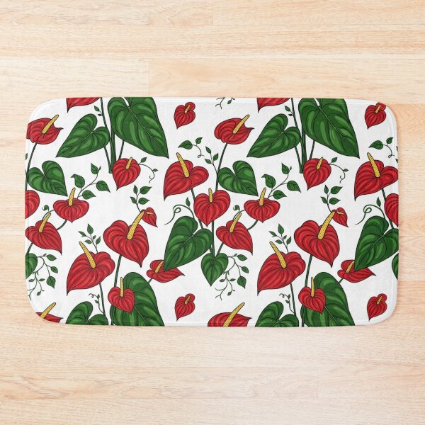 Item preview, Vibrant Red Anthurium Floral Pattern Illustration designed and sold by Owcomm.