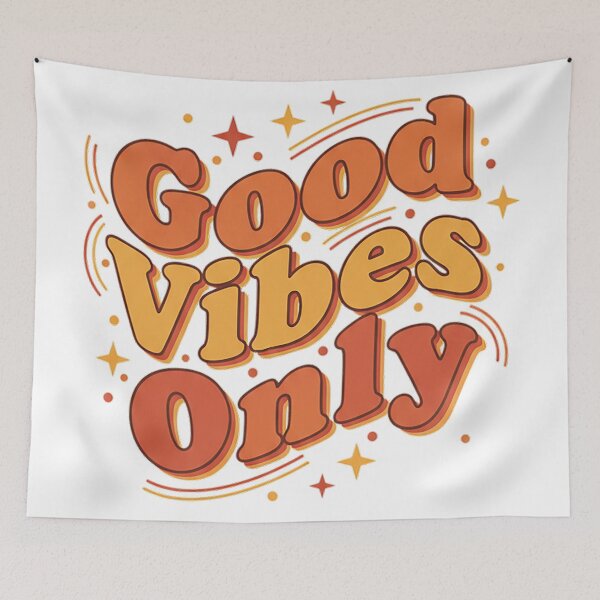 Item preview, Good Vibes Only Retro Groovy Bubble Letter Typography Design designed and sold by cannsuh.