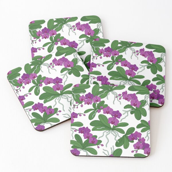 Item preview, Purple Orchid Floral Botanical Pattern Illustration designed and sold by Owcomm.