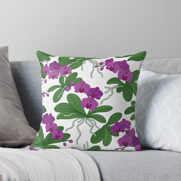 Item preview, Purple Orchid Floral Botanical Pattern Illustration designed and sold by Owcomm.